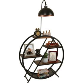 Lumexx Plüton Ceviz Metal Başlıklı Lambader