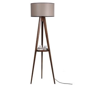Lumexx Sehbalı Tripod Ceviz Silindir 82 Abajurlu Lambader