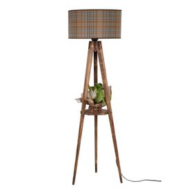 Lumexx Sehbalı Tripod Yanık Silindir 02 Abajurlu Lambader
