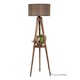 Lumexx Sehbalı Tripod Yanık Silindir 02 Abajurlu Lambader
