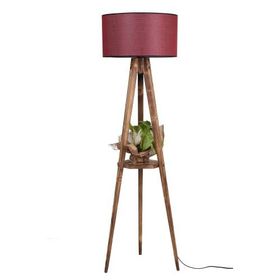 Lumexx Silindir Hasır Abajurlu Yanık Sehpalı Tripod Lambader