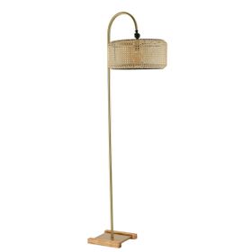 Lumexx Silindir Rattan Eskitme Abajurlu Kumru Lambader