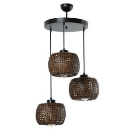 Lumexx Tiger 3'lü Tepsili Ceviz Rattan Sarkıt