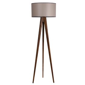 Lumexx Tripod Ceviz Silindir 82 Abajurlu Lambader