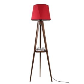 Lumexx Tripod Lambader Ceviz Altıgen Kırmızı Lambader