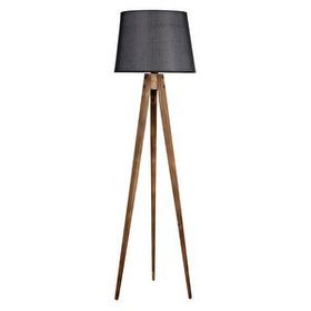 Lumexx Tripod Yanık Pramit Hasır Siyah Abajurlu Lambader