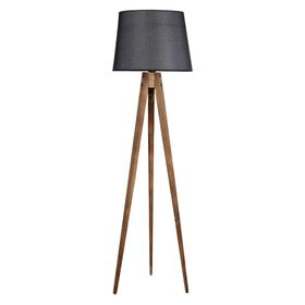Lumexx Tripod Yanık Pramit Hasır Siyah Abajurlu Lambader
