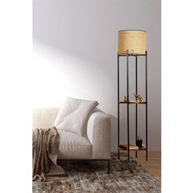 Lumexx Vega Siyah Rattan Başlıklı Lambader
