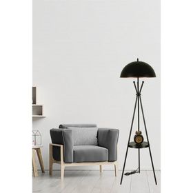 Lumexx Venedik Sehbalı Büyük Retro Başlıklı Siyah Lambader