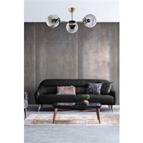 Lumexx Venüs 3'lü Füme Camlı Avize