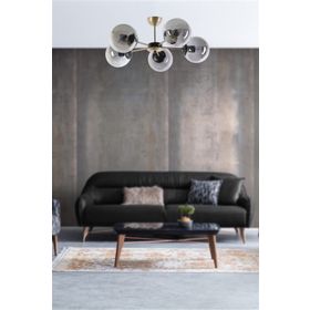 Lumexx Venüs 5'li Füme Camlı Avize