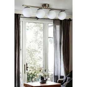 Lumexx Yeni Can Mat Krom-Beyaz Camlı 4'lü Avize