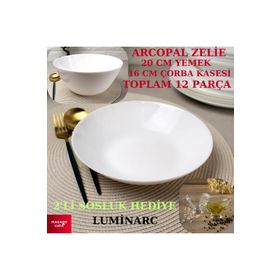 Luminarc Arcopal Zelie Beyaz 12 Parça 6 Kişilik Yemek Takımı