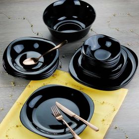 Luminarc Carine Noir 25 Parça Siyah Yemek Takımı