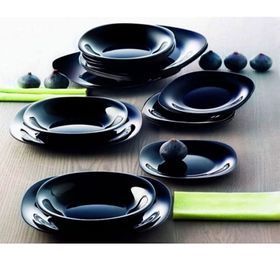 Luminarc Carine Noir Siyah 18 Parça Yemek Takımı