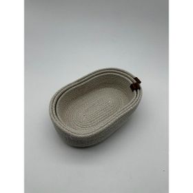 Luna Cucina Jüt 3'lü Oval Ekru 29 cm Organizer