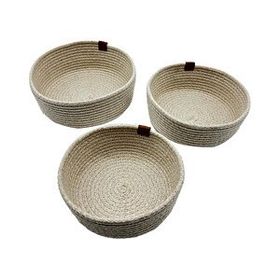 Luna Cucina Jüt 3'lü Yuvarlak Ekru 24 cm Organizer
