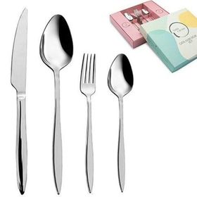 Luna Cucina Lorena 60 Parça Gümüş Çatal Kaşık Bıçak Takımı