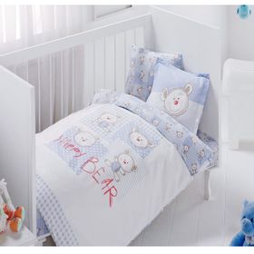 Luoca Strawberry Turkuaz Patisca Ranforce Bebek Uyku Seti