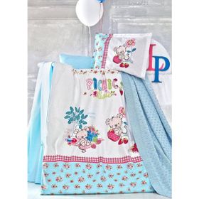 Luoca Strawberry Turkuaz Patisca Ranforce Bebek Uyku Seti
