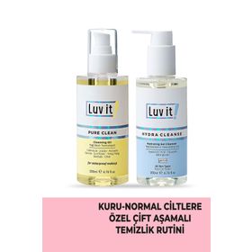 Luv It Çift Aşamalı Temizlik Sağlayan Nemlendirme Etkili Cilt Bakım Seti