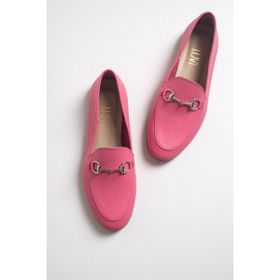 Luvi F03 Pembe Cilt Hakiki Deri Kadın Babet
