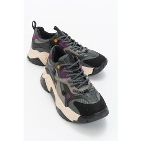 LuviShoes 98-65137 Lecce Siyah Mor Multi Kadın Spor Ayakkabı