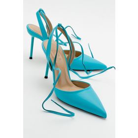 LuviShoes Bonje Mavi Kadın Topuklu Ayakkabı