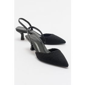 LuviShoes Over Siyah Kadın Topuklu Ayakkabı