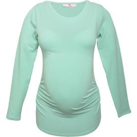 LuvmaBelly 2301-2309 Mint Pamuklu Uzun Kollu Hamile T-Shirt