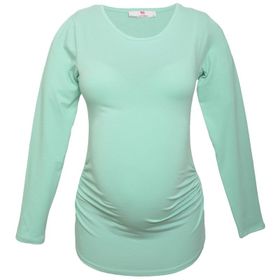 LuvmaBelly 2301-2309 Mint Pamuklu Uzun Kollu Hamile T-Shirt