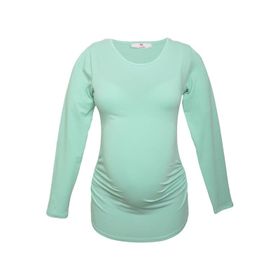 LuvmaBelly 2301-2309 Mint Pamuklu Uzun Kollu Hamile T-Shirt