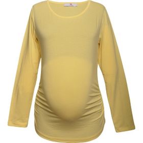 LuvmaBelly 2301-2309 Pamuklu Uzun Kollu Sarı Hamile T-Shirt