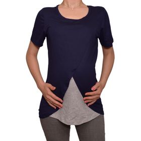 LuvmaBelly 3503 Lacivert Emzirme Bluz