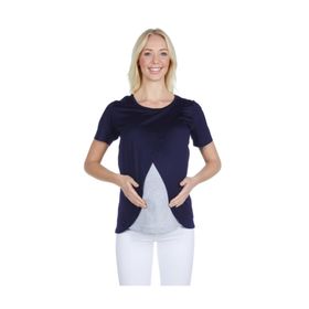 LuvmaBelly 3503 Lacivert Emzirme Bluz