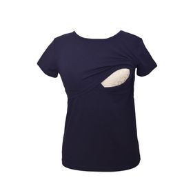 LuvmaBelly Maternity 2501-2516 Pamuklu Siyah Hamile T-Shirt