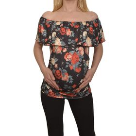 LuvmaBelly Maternity 2509 Kayık Yaka Hamile Bluzu