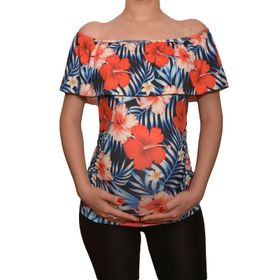 LuvmaBelly Maternity 2512 Kayık Yaka Hamile Bluzu