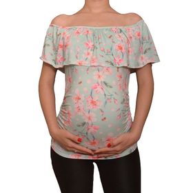 LuvmaBelly Maternity 2514 Kayık Yaka Hamile Bluzu