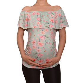 LuvmaBelly Maternity 2514 Kayık Yaka Hamile Bluzu