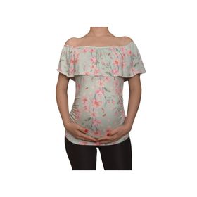 LuvmaBelly Maternity 2514 Kayık Yaka Hamile Bluzu