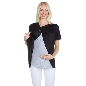 LuvmaBelly Maternity 3502 Pamuklu Lohusa Emzirme Bluz
