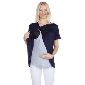 LuvmaBelly Maternity 3502 Pamuklu Lohusa Emzirme Bluz