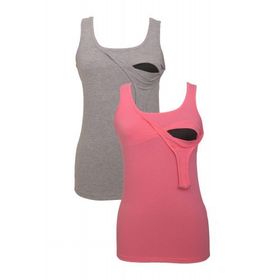 LuvmaBelly MYRA1501_1507 Pembe Gri Emzirme Atlet Seti