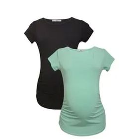 LuvmaBelly MYRA2009-2014 Mint Siyah Hamile T-Shirt Seti