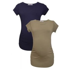 LuvmaBelly MYRA2010-2012 Lacivert Haki Hamile T-Shirt Seti