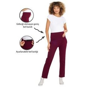 LuvmaBelly MYRA8600 Bordo Örme Hamile Eşofman Altı