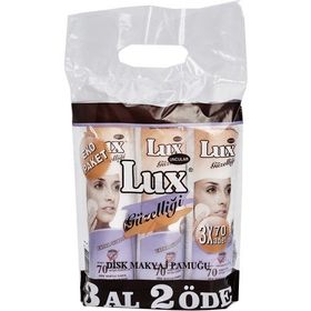 Lüx 3x70 Adet Disk Makyaj Pamuğu