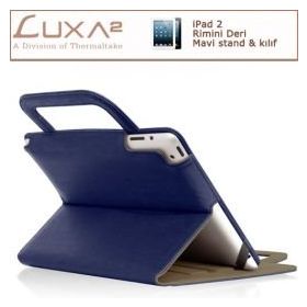 Luxa2 LHA0045-A Rimini iPad 2/3 Mavi Stand Deri Kılıf