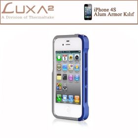 Luxa2 LHA0074-A iPhone Alum Armor Aluminyum Mavi Gümüş Kılıf